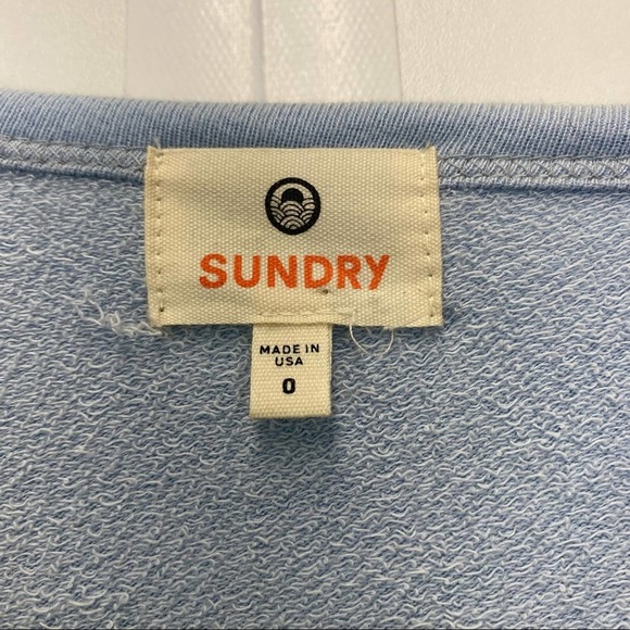 Sundry Crewneck 0 XS Rainbow Heart Long Sleeve Lightweight Pullover Top Pride - Picture 6 of 7